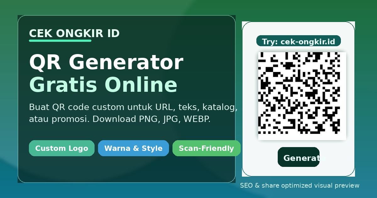 Preview QR Generator Cek Ongkir ID