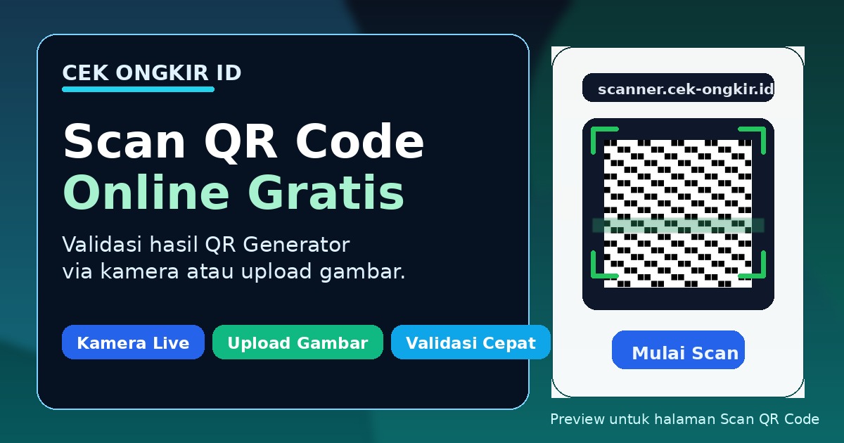 Preview Scan QR Code Cek Ongkir ID