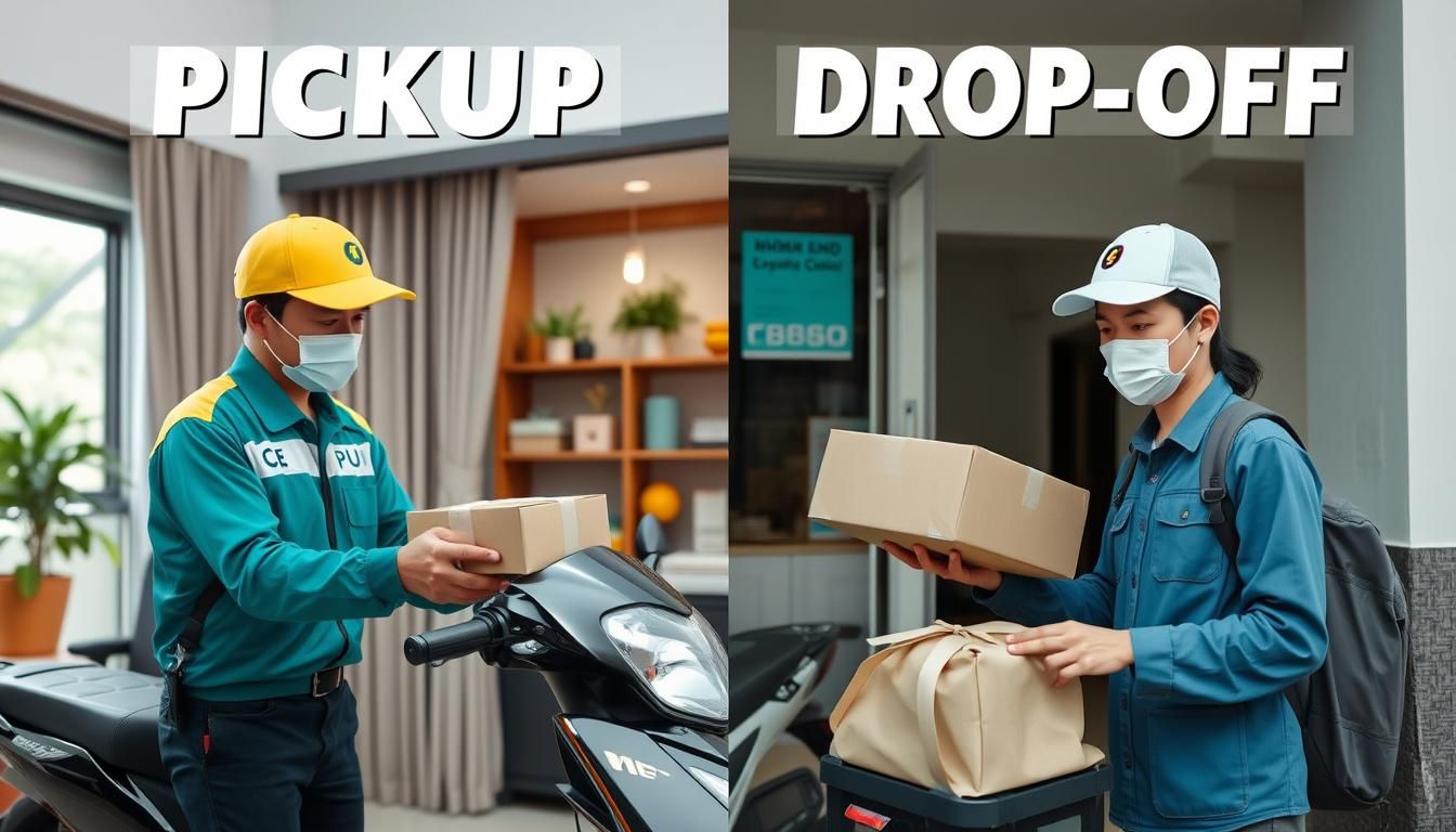 Perbandingan proses penjemputan dan drop-off pada jasa ekspedisi