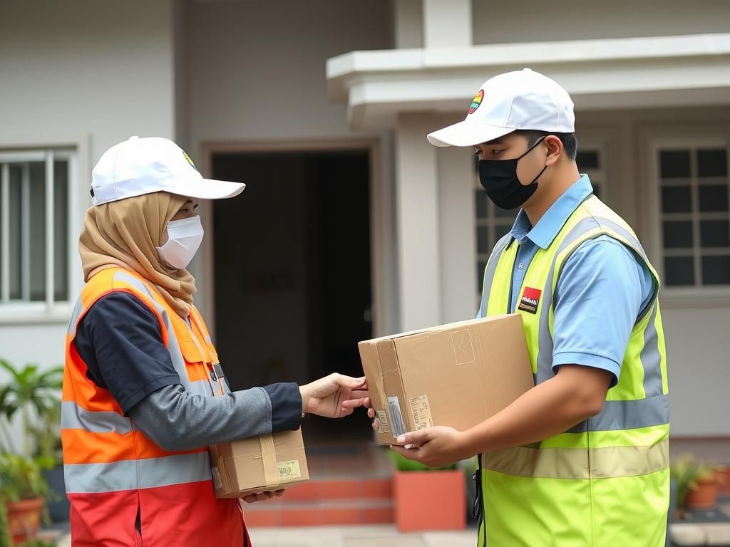 Proses penerimaan barang dan tanda tangan bukti penerimaan